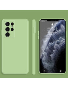 Cover Galaxy S21 Ultra Silicone Verde Scuro Antiurto Matcha Verde