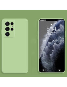 Cover Galaxy S21 Ultra Silicone Verde Scuro Matcha Verde | Melacompro 2