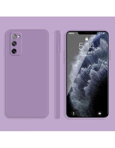 Cover Galaxy S20 FE Silicone Bianco Viola | Melacompro