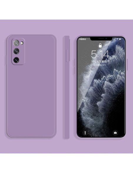 Cover Galaxy S20 FE Silicone Bianco Viola | Melacompro