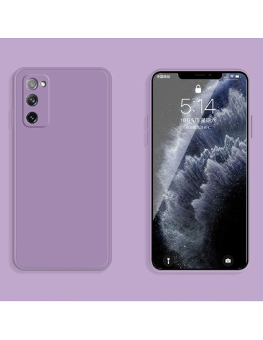 Cover Galaxy S20 FE Silicone Bianco Viola | Melacompro