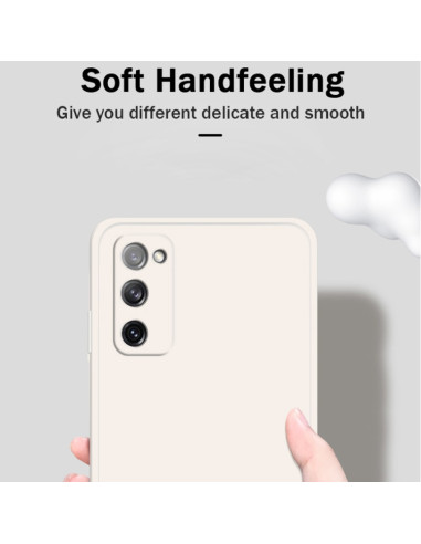 Cover Galaxy S20 FE Silicone Bianco Viola | Melacompro