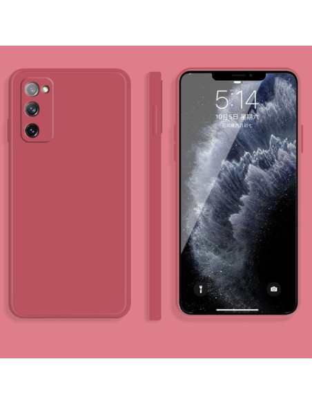 Cover Galaxy S20 FE Silicone Bianco Rosso | Melacompro