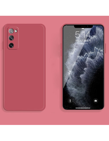 Cover Galaxy S20 FE Silicone Bianco Rosso | Melacompro