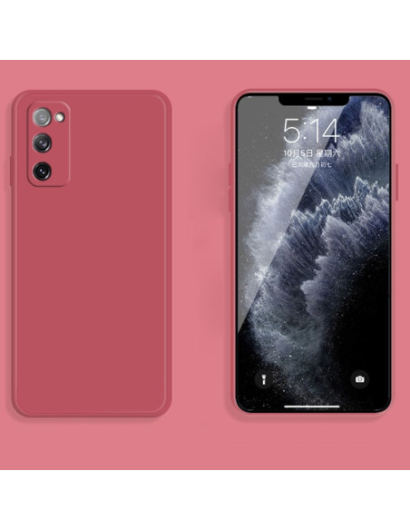 Cover Galaxy S20 FE Silicone Bianco Rosso | Melacompro