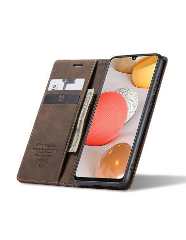 Cover Galaxy A42 5G Pelle Nero Coffee | Melacompro
