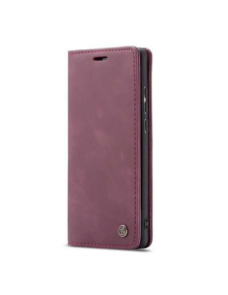 Cover Galaxy A70 Pelle Portafoglio Wine Rosso | Melacompro