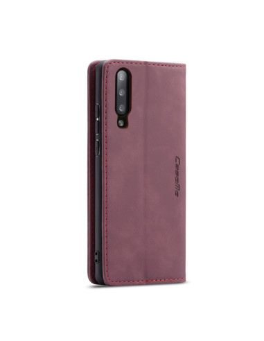 Cover Galaxy A70 Pelle Portafoglio Wine Rosso | Melacompro