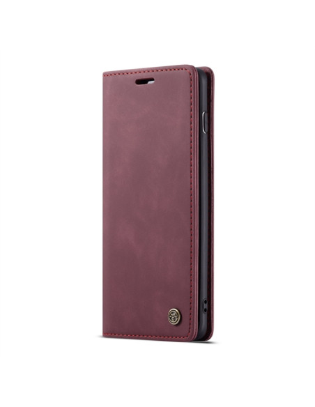 Cover Galaxy S10 Plus Pelle Portafoglio Wine Rosso | Melacompro