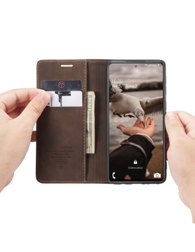 Cover Galaxy S20 FE Pelle Portafoglio Coffee | Melacompro