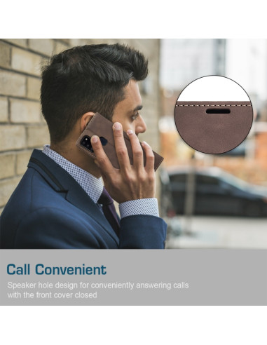 Cover Galaxy A21S Pelle Portafoglio Coffee | Melacompro