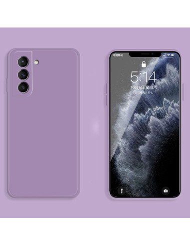 Cover Galaxy S21 5G Silicone Bianco Viola | Melacompro