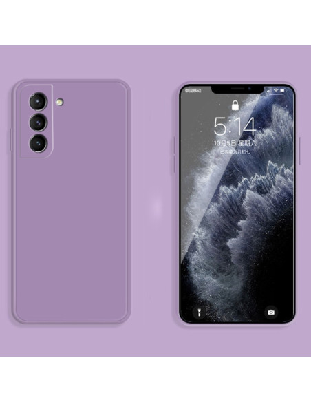 Cover Galaxy S21 5G Silicone Bianco Viola | Melacompro