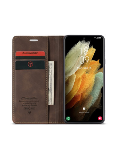 Cover Galaxy S21 Ultra 5G Pelle Nero Coffee | Melacompro