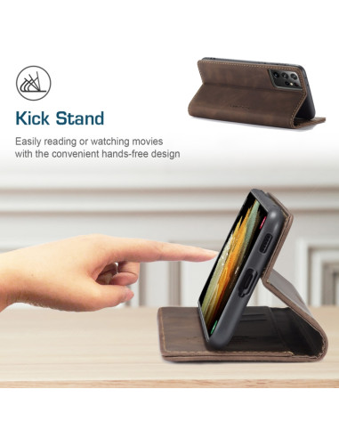 Cover Galaxy S21 Ultra 5G Pelle Nero Coffee | Melacompro