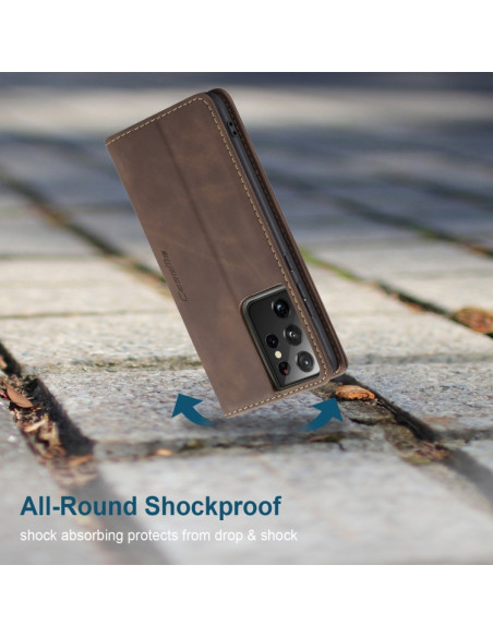 Cover Galaxy S21 Ultra 5G Pelle Nero Coffee | Melacompro