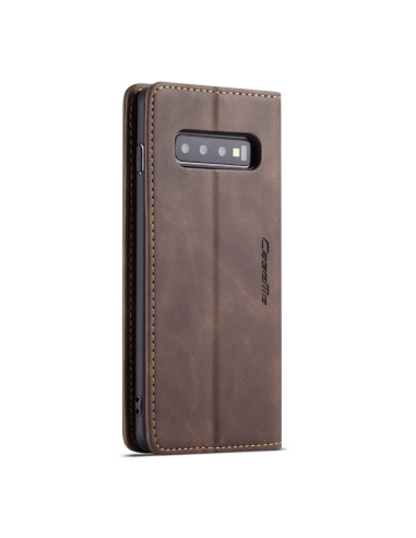 Cover Galaxy S10 Plus Pelle Portafoglio Coffee | Melacompro
