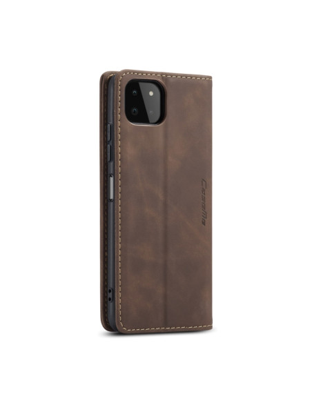 Cover Galaxy A22 5G Pelle Portafoglio Coffee | Melacompro