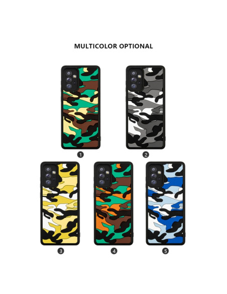 Cover Galaxy A72 Silicone Nuvole Mimetiche Arancione | Melacompro