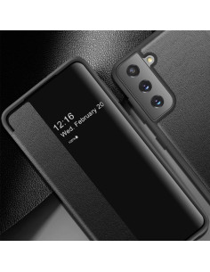 Cover Galaxy S21 5G Flip Pelle Nero | Melacompro 2
