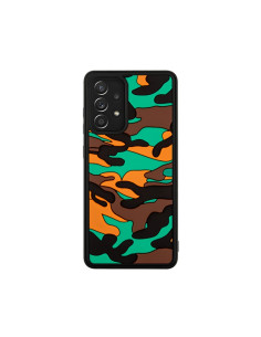 Cover Galaxy A52 Silicone Mimetico Nuvole Blu Arancione