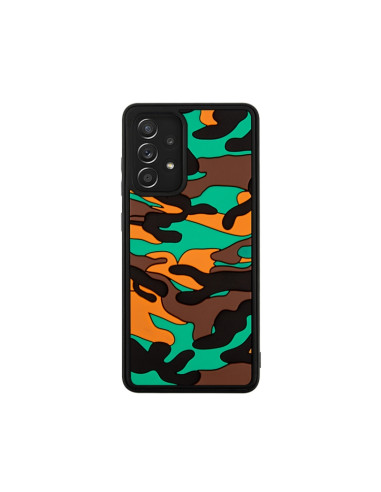 Cover Galaxy A52 Silicone Mimetico Blu Arancione | Melacompro