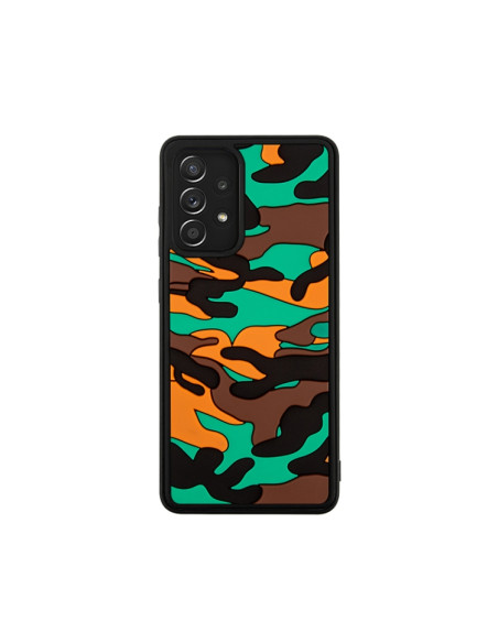 Cover Galaxy A52 Silicone Mimetico Blu Arancione | Melacompro