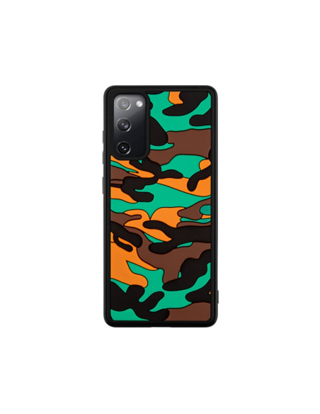 Cover Galaxy S20 FE Silicone Blu Mimetico Arancione | Melacompro