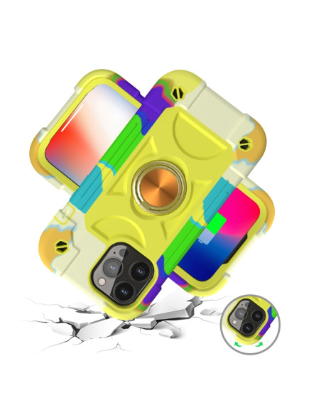 Cover iPhone 13 Pro Max Silicone Viola Colorful Giallo Verde | Melacompro