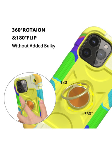 Cover iPhone 13 Pro Max Silicone Viola Colorful Giallo Verde | Melacompro