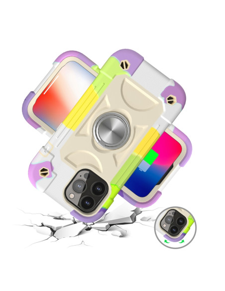 Cover iPhone 13 Pro Max Silicone Viola Colorful beige | Melacompro