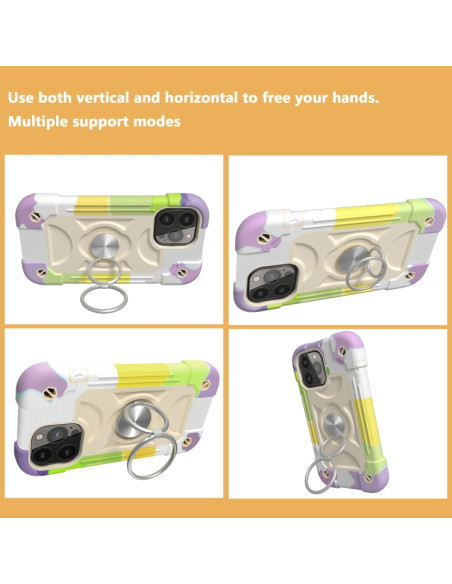 Cover iPhone 13 Pro Max Silicone Viola Colorful beige | Melacompro