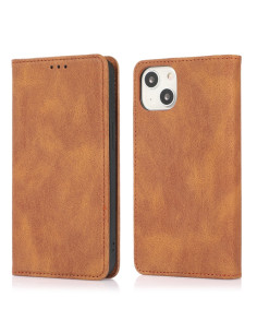 Cover iPhone 13 Pro PU Leather Flip Multicolore Marrone