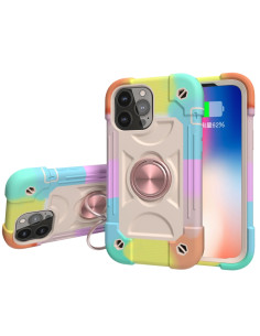 Cover iPhone 13 Pro Max Silicone Viola Chiaro Colorful rose Oro