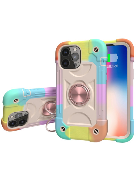 Cover iPhone 13 Pro Max Silicone Viola Colorful rose Oro | Melacompro