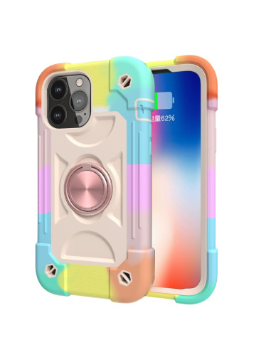 Cover iPhone 13 Pro Max Silicone Viola Colorful rose Oro | Melacompro