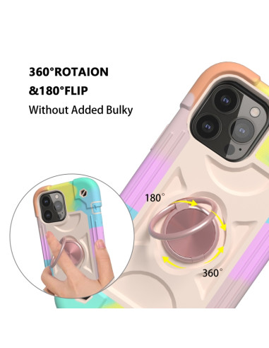 Cover iPhone 13 Pro Max Silicone Viola Colorful rose Oro | Melacompro