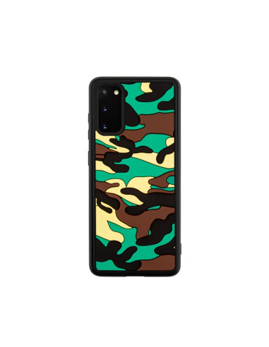 Cover Galaxy S20 Silicone Mimetico Arancione Verde | Melacompro