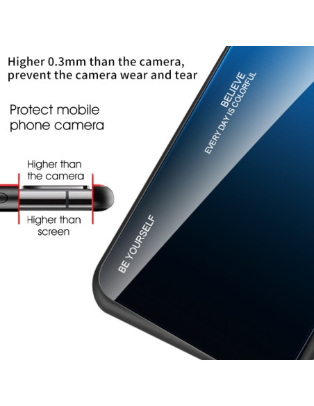 Cover iPhone 17 Pro Glass Blu Aurora | Melacompro