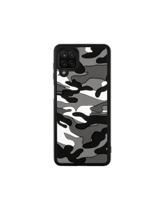 Cover Galaxy A12 5G Silicone Arancione Mimetico Nero