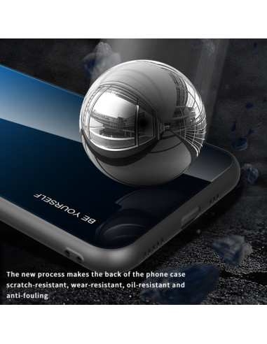 Cover iPhone 17 Pro Glass Blu Aurora | Melacompro