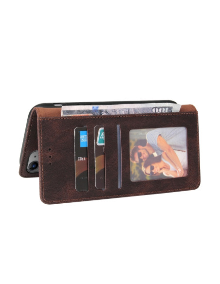 Cover iPhone 11 Pelle PU Marrone Libro | Melacompro