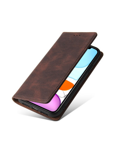 Cover iPhone 11 Pelle PU Marrone Libro | Melacompro