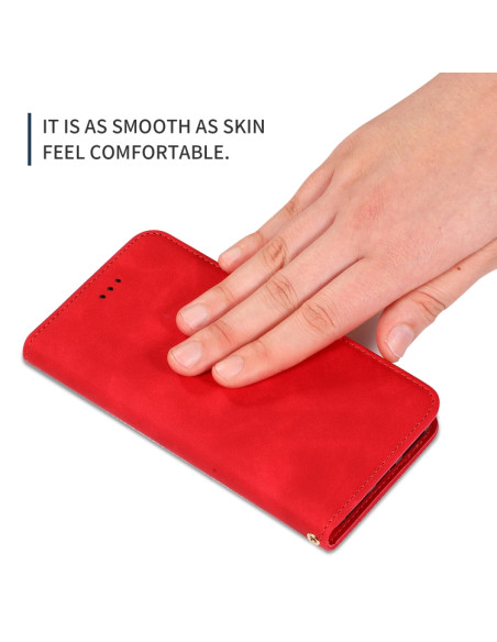 Cover iPhone 11 PU Leather Flip Magnetica Rosso | Melacompro