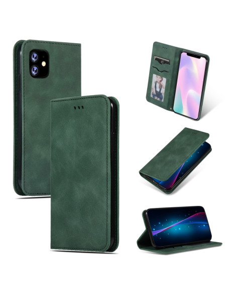 Cover iPhone 11 PU Leather Flip Magnetica Army Verde | Melacompro