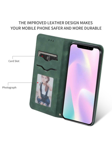 Cover iPhone 11 PU Leather Flip Magnetica Army Verde | Melacompro