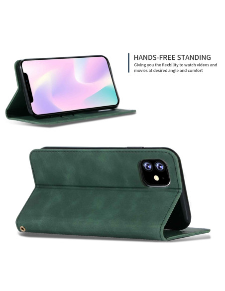 Cover iPhone 11 PU Leather Flip Magnetica Army Verde | Melacompro