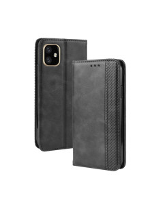 Cover iPhone 11 Pelle PU Libro con Portacarte Nero