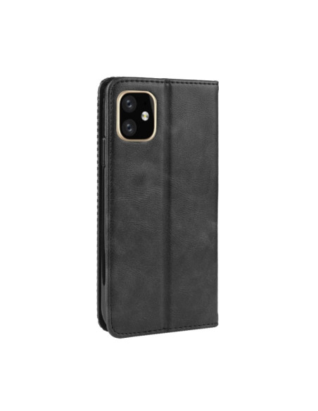 Cover iPhone 11 Pelle PU Marrone Libro Nero | Melacompro