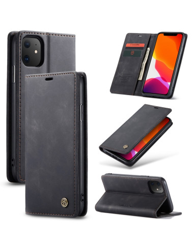 Cover iPhone 11 Pelle Portafoglio Nero | Melacompro